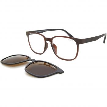 Sinner Lodge SIOP-722 with Clip-On 41-P30 Gafas Recetadas para Hombre Marrones