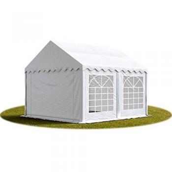 Carpa para fiestas 3x3 m, PVC 700 ignífugo, blanca e impermeable