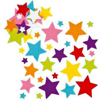 Baker Ross Pegatinas de fieltro estrellas