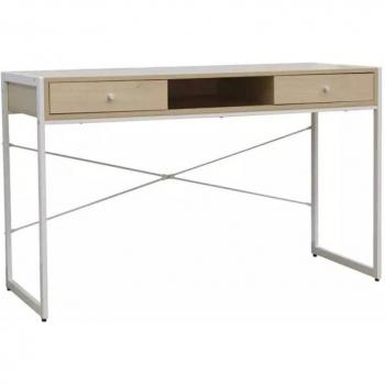 Escritorio Ayok - Mesa de Escritorio con Elegante Diseño en Madera y Metal Blanco