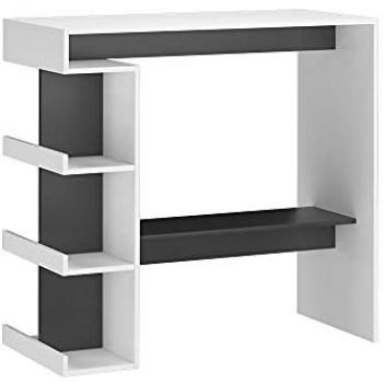 Mesa de bar Dana, Blanco/Antracita, 108 x 50 cm
