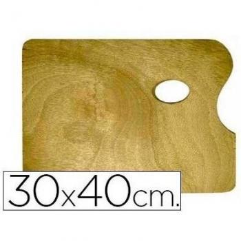 Paleta madera artist rectangular tamaño 30x40x0,05 cm