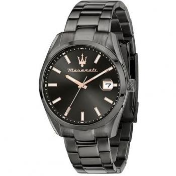 Reloj de Hombre Maserati Attrazione de Cuarzo 43mm con Dial Negro y Resistencia al Agua 5ATM - R8853151015