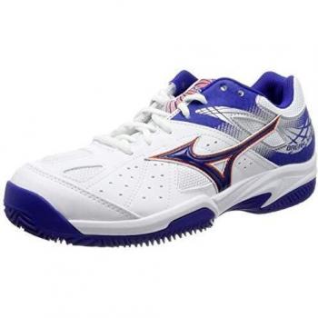 Mizuno Break Shot 2 AC, Zapatillas de Tenis Hombre, Blanco White Reflex Blue Nasturtium 27, 42 EU