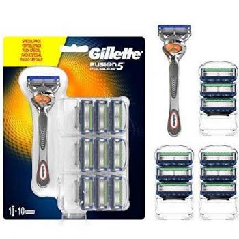 Fusion Proglide by Gillette Razor with Flexball Technology and 9 Razor Blades