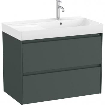 Mueble de baño con 2 cajones y lavabo a la derecha Ona Roca