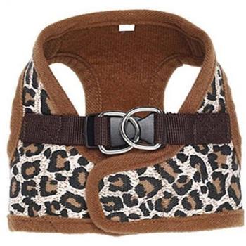 Arnes para razas pequeñas con estampado de leopardo en tamaño XS.
