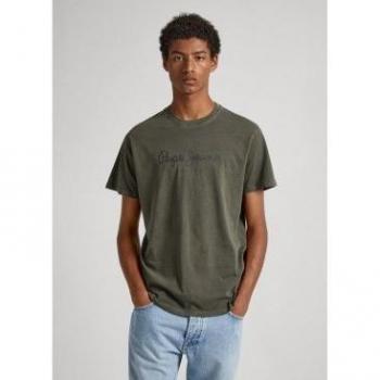 Camiseta Pepe Jeans Hombre Jayden Verde - Manga Corta, Cuello Redondo