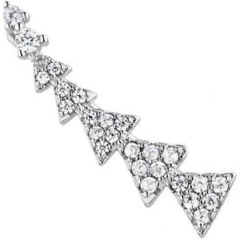Pendiente trepador Earcandy Skyscraper de Plata 925 bañado en rodio