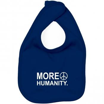 Babero - MORE Huma nity - Love peace Paz No War azul marino Talla única