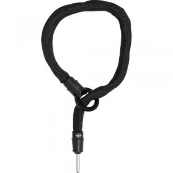 Cadena Enfichable ABUS IvyTex 85 cm - Adaptador de Seguridad para Bicicleta, Color Negro