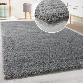 Alfombra Moderna de Pelo Largo Suave 140x200 cm, Gris