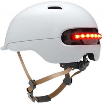 Smart4U SH50 Casco Inteligente Urbano con Luz LED Trasera Talla L Color Blanco