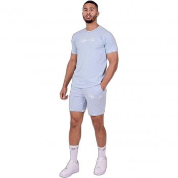 Project X Paris Embroidered Logo Sky Blue Men's Shorts