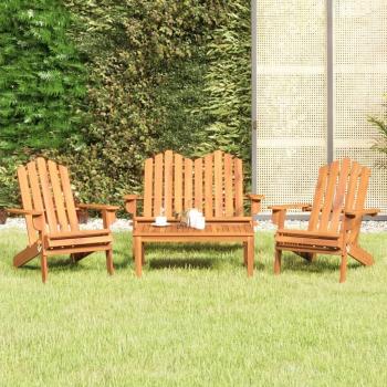 Adirondack 4-Piece Solid Acacia Wood Garden Lounge Set