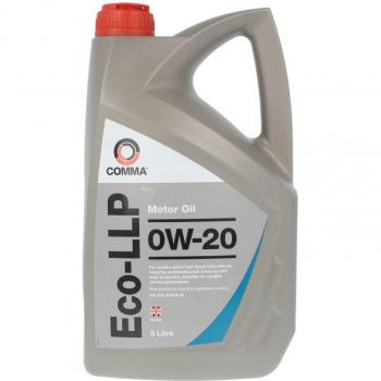 Aceite de motor COMMA ECO-LLP 0W20 5L - Aceite sintético, viscosidad 0W20, capacidad 5 litros, adecuado para motores de gasolina y diésel, cumple con las especificaciones