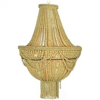 Lámpara de Techo DKD Home Decor Amarillo Marrón Metal Madera MDF 40 W 50 x 50 x 73 cm