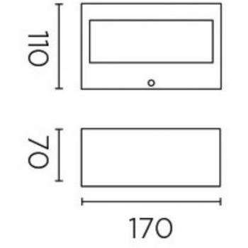 Aplique LEDS·C4 IP44 Nemesis Aluminium 70*170mm R7S 100W Blanco 1498Lm