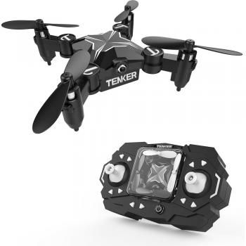 TENKER Skyracer Mini Helicóptero RC, Drone para niños, Quadcopter con modo de retención de altitud, Drone RC con giro en 3D, modo sin cabeza y una tecla de despegue / aterrizaje