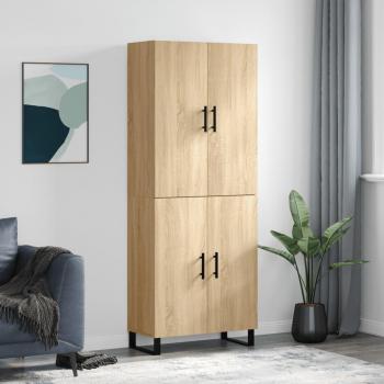 Aparador Alto de Madera Contrachapada Color Roble Sonoma 69,5x34x180 cm