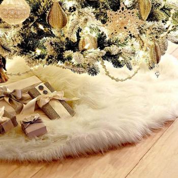 Jiyaru Decoraciones De Navidad Blanco Árbol De Navidad De La Falda Árbol De Navidad Decoración De Parte Inferior
