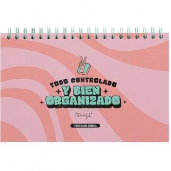 Planificador Semanal Todo controlado y bien organizado de Mr. Wonderful