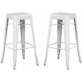 Pack de 2 Taburetes Altos (76 cm) LIX Estilo Industrial para Comedor, Cocina y Bar
