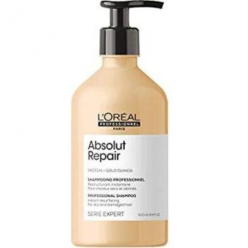 Champú Absolut Repair Gold Quinoa 500ml - L'Oréal Professionnel Paris - Shampoo Profesional para Cabello Seco y Dañado