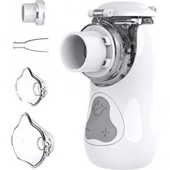 FEELLIFE Nebulizador Portatil Maquina De Aerosoles Inhalador, Para El Tratamiento De Tos, Asma, Enfermedades Respiratorias Superiores E Inferiores En Niños Y Adultos, Tasa De Atomización Ajustable