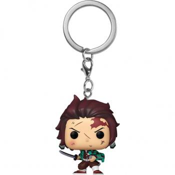 Llavero Funko Pop Tanjiro Demon Slayer con Caja Protectora y Diseño Reducido
