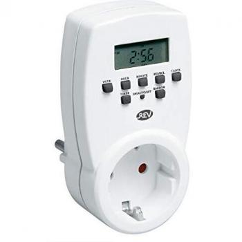 Presa Temporizada Digital con Ahorro Energético, 20 Programaciones Diarias, 1800 W, Color Blanco