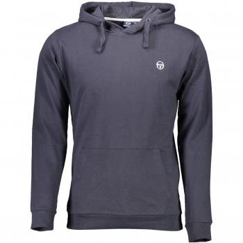 Sergio Tacchini Classic Blue Hooded Sweatshirt - M, Male Hoodie, Blue Color, Size: M, Blue Embroidered Logo