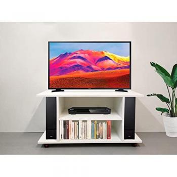 Henor Mesa con Ruedas Madera FSC® 80-100-120 x 40 x 52,5 cm. Ruedas Giro 360º con Freno. Mueble de Tv. Mesa Salón