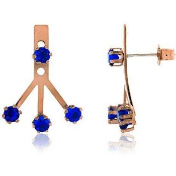Córdoba Jewels | Pendientes en plata de ley 925 bañada en oro rosa con Swarovski con diseño Araña Swarovski Montana Rose Gold