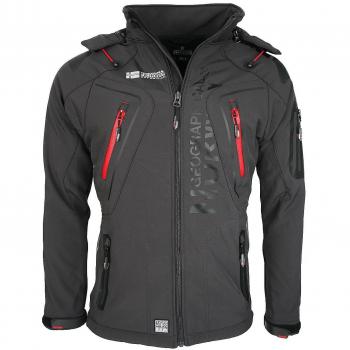 Geographical Norway Techno - Chaqueta flexible para hombre, con capucha desmontable, Otoño/Invierno, Hombre, color gris, tamaño L