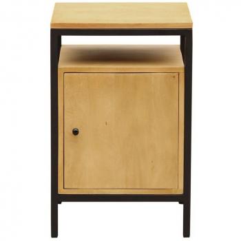 Mueble de almacenaje para escritorio de madera de mango y metal negro Opium