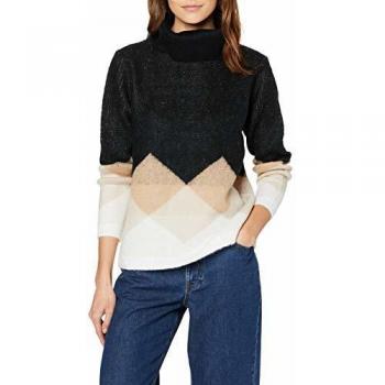 Only ONLDAIMI L/S Rollneck Pullover KNT Camiseta Cuello Alto, Negro