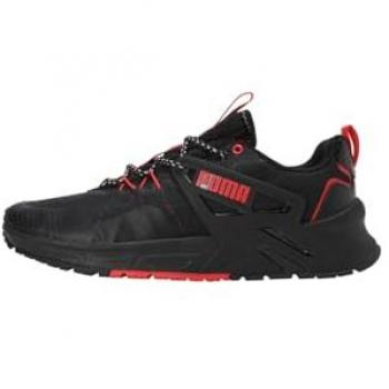 Puma Zapatillas de Trail Running Pacer + Trail, color negro puro rojo, talla 44 EU