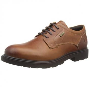 Hush Puppies Pearce Tan Leather Lace-Up Oxford Shoes for Men