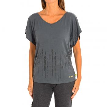 Camiseta deportiva Zumba con mangas gris-negro