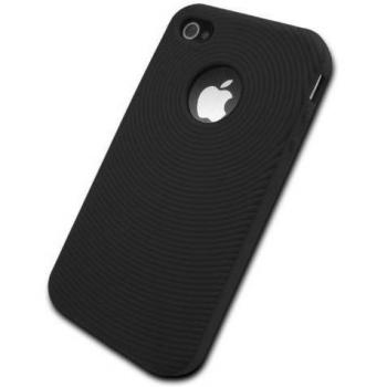 DeinPhone - 4 iPhone 4S carcasa para de flores alrededor de diseño en colour negro