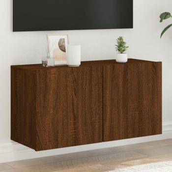 Mueble para TV de pared vidaXL roble marrón 80x30x41 cm, Mueble de salón, Mesa de TV