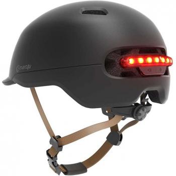 Smart4U SH50 Casco Inteligente Talla M Color Negro con LED Trasero