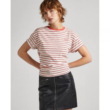 Camiseta de mujer manga corta con estampado a rayas Hagar de la marca Pepe Jeans