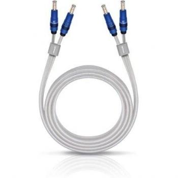 Oehlbach Crystal Silver - Juego de cables para altavoces con clavijas de banana B96