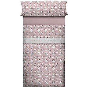 Hello Kitty 35389 - Juego de sábanas para cama de 90 cm, diseño Angels, color rosa