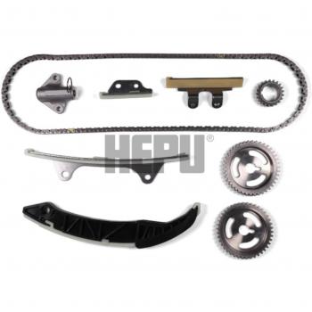 Juego de cadena de distribución HEPU 21-0589 con rueda dentada cigüeñal dentada, cerrada para Hyundai i20 I Hatchback e i10