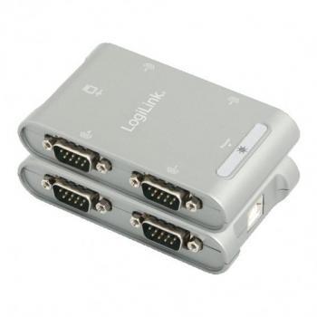 LogiLink AU0032 Adaptador USB a 4x Serie RS232