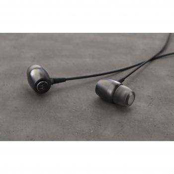 Motorola Lifestyle Earbuds Metal - Auriculares Resistentes el Agua con Micrófono Incorporado In-Ear Estéreo, Color Negro