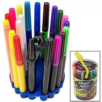 Children Kids 20pc Magic Pens Color Changing Pens Set Fun Art Stencils Blow Pen